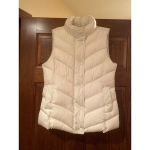 White puff vest